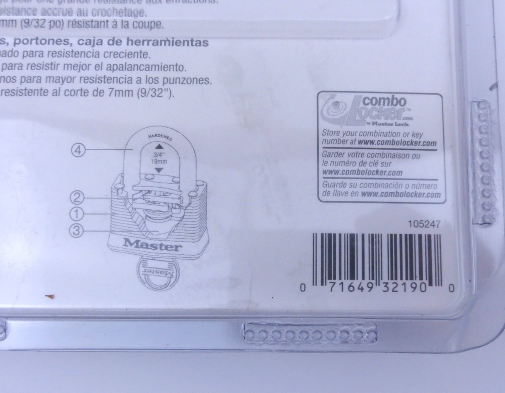 Master Lock Two Pack Padlock & Key Brand New Sealed Set 105247