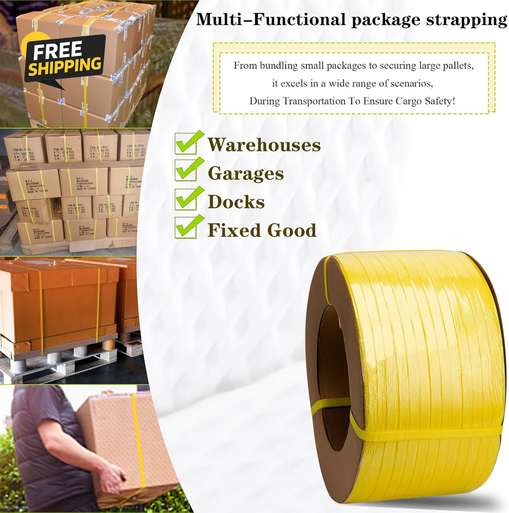 Poly Strapping, Packaging Banding Strap, Pallet Strapping Roll 3280' Length