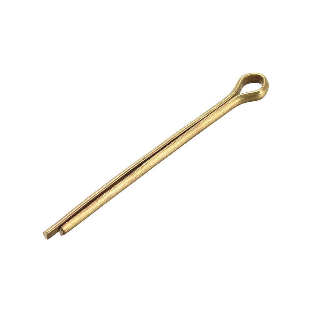 Split Cotter Pin - 3mm x 50mm Solid Brass 2-Prongs Gold Tone 5 Pcs