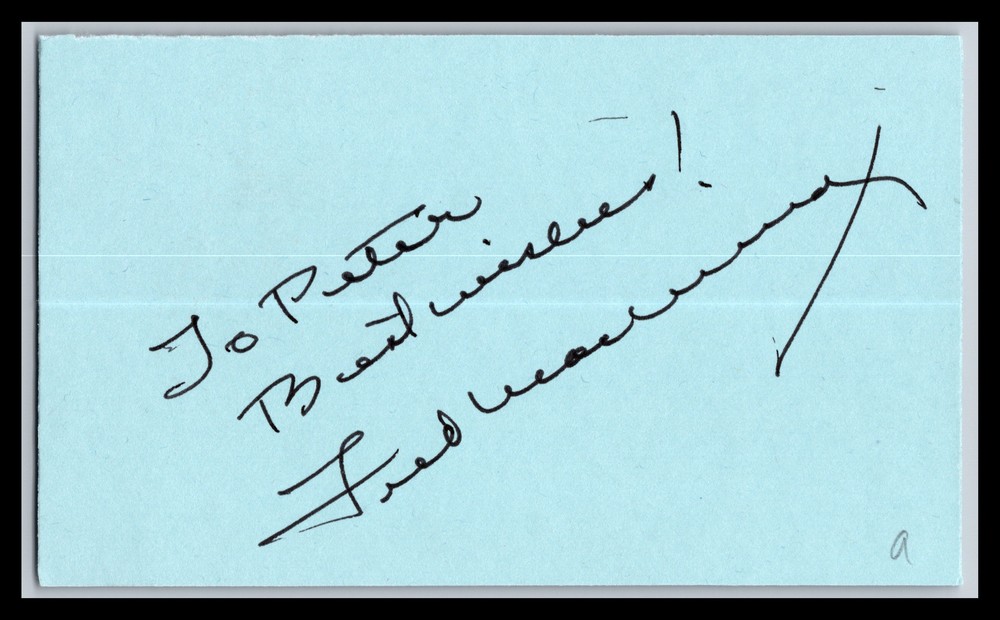 Fred MacMurray - Actor - 3x5 Card - Signed / Autograph