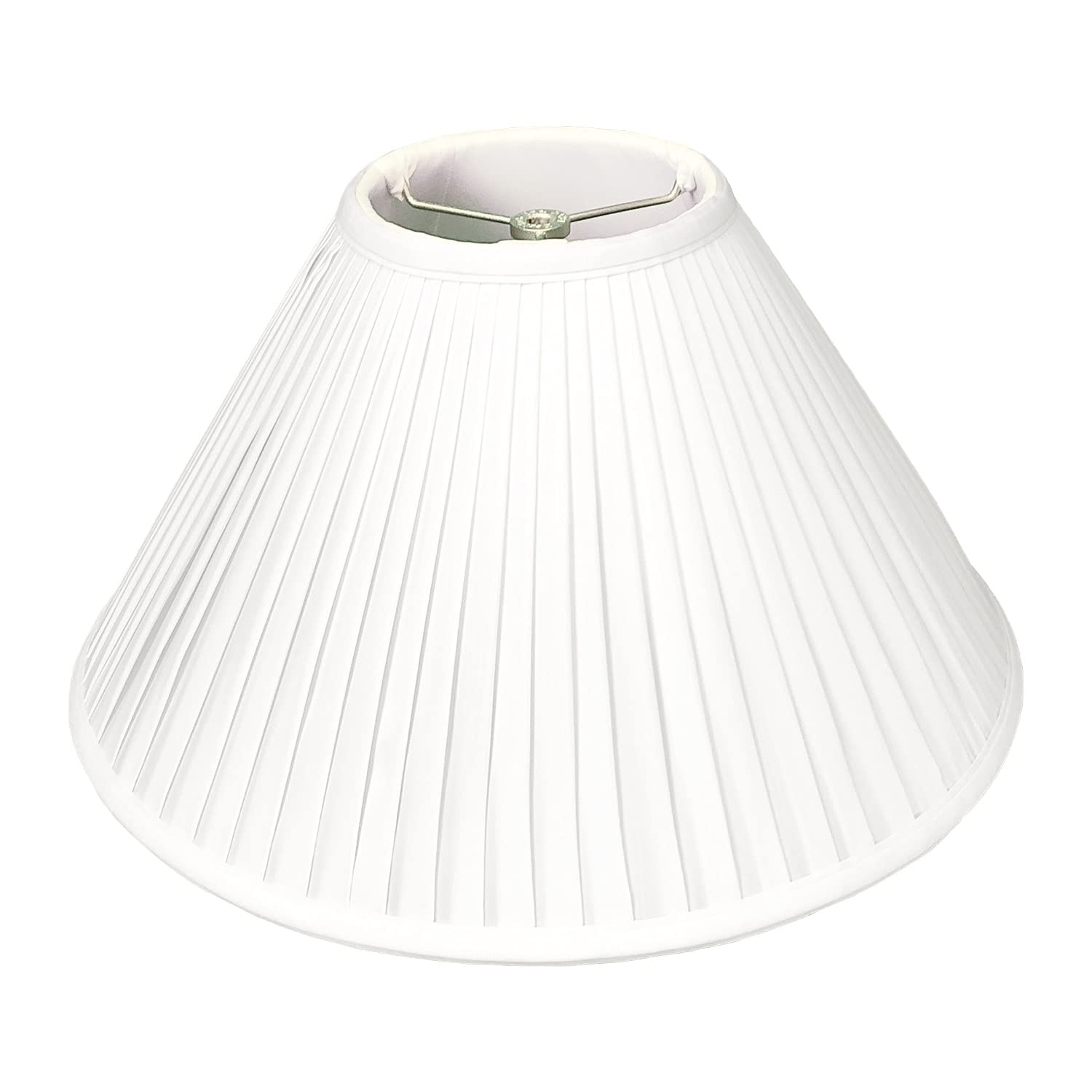 Royal Designs Coolie Empire Side Pleat Basic Lamp Shade White 6" x 18" x 11.5