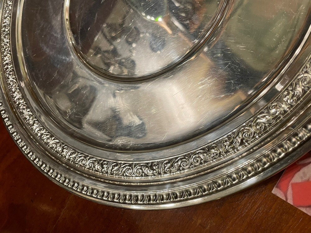 REED & BARTON SILVER BEL AIR PATTERN EXTRA LARGE FLAT SERVING TRAY PARTY PLATTER