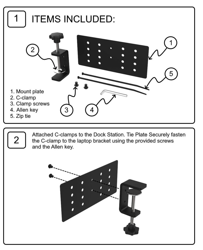 Dock Station Side-Mount Bracket -Compatible with Dell/Thunderbolt Dock/USB C ...