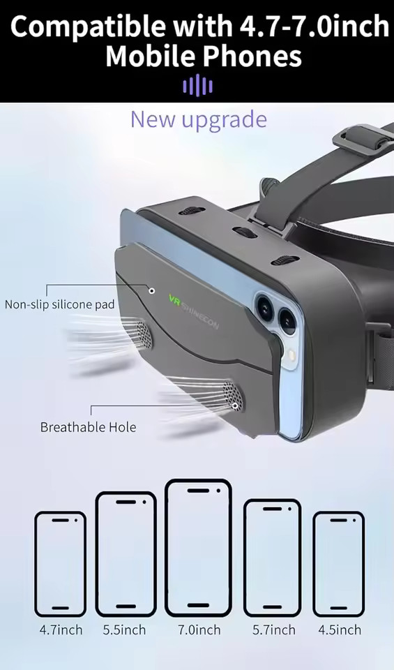 Virtual Reality VR Headset 3D Glasses for Android iPhone