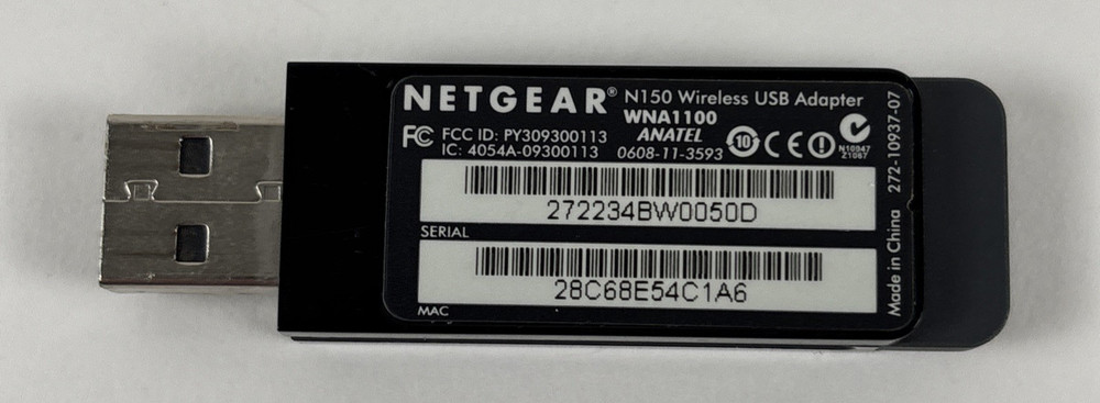 Netgear N150 WNA1100 Wireless USB Adapter UNTESTED