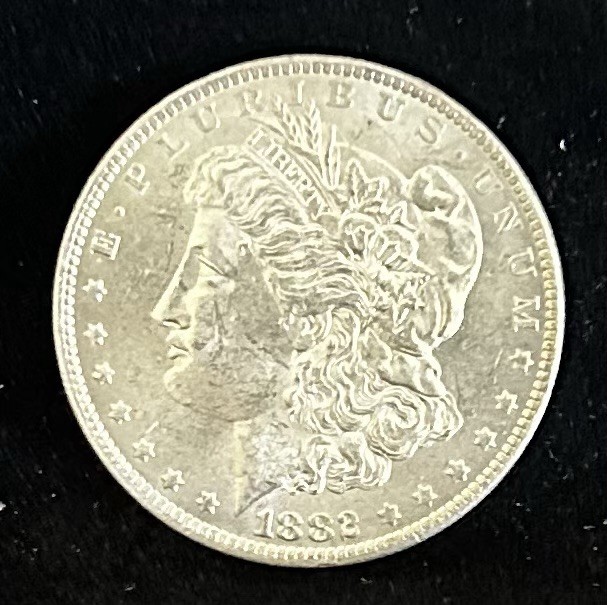 1882-O MORGAN SILVER DOLLAR, BU, Beautiful Example