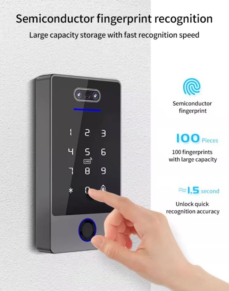 Face Recognition Biometric Door Lock Smart Waterproof Access Control System