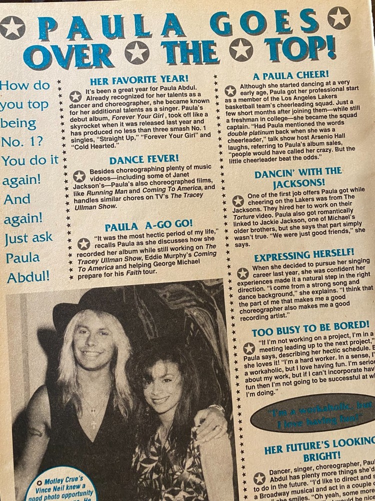 Paula Abdul, Full Page Vintage Clipping