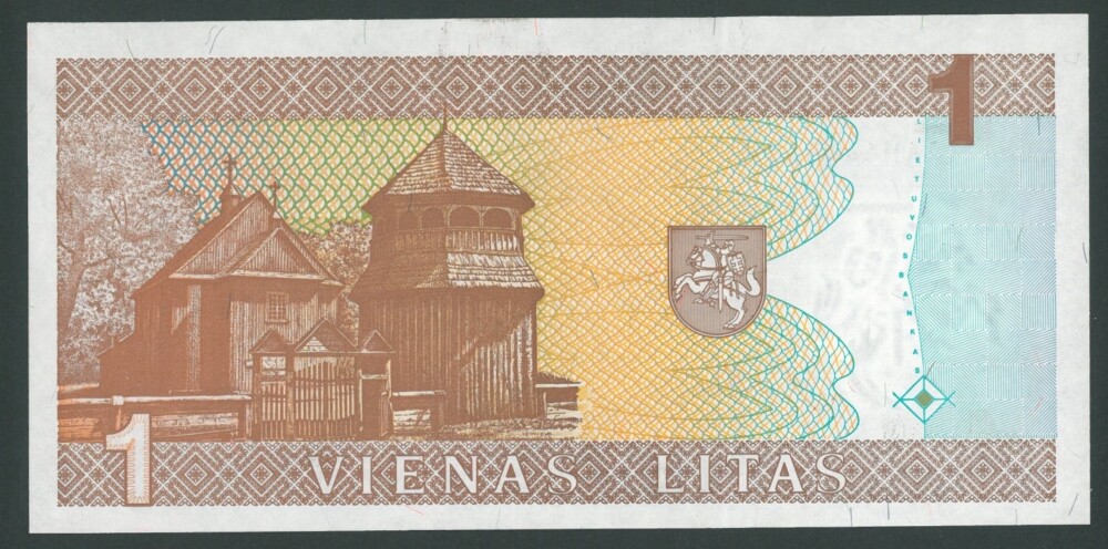 LITHUANIA 1 Litas (1994) P53a Litai banknote UNC