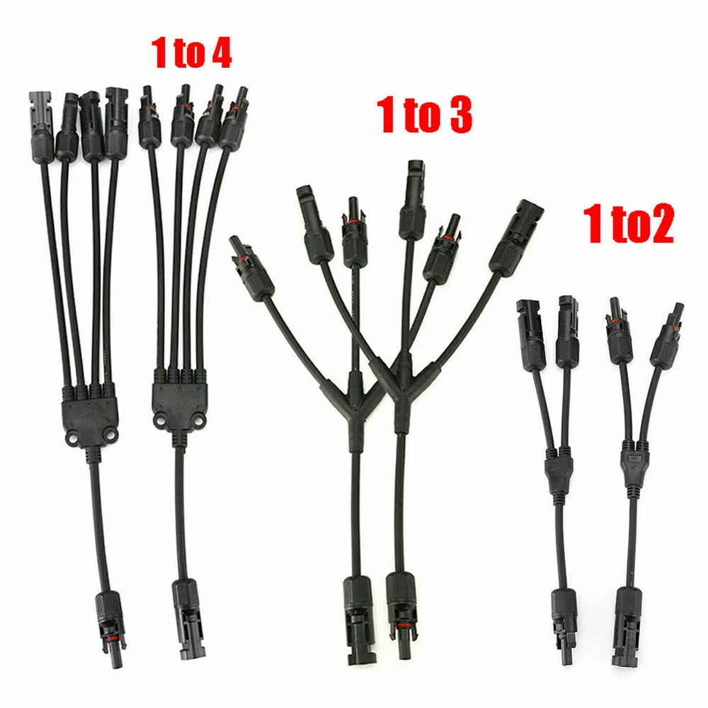 Solar Connectors Y Branch Parallel Adapter Cable Wire Plug Tool for Solar Panel