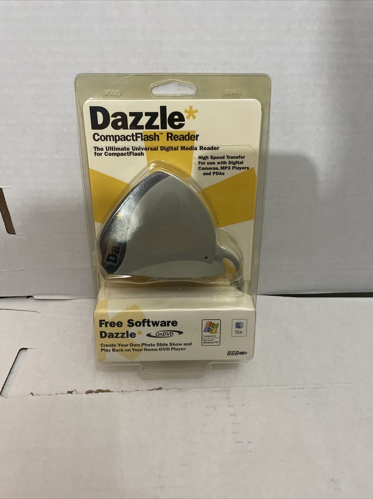 Dazzle CompactFlash Reader/Writer Digital Media Reader Software DM-8000 NEW