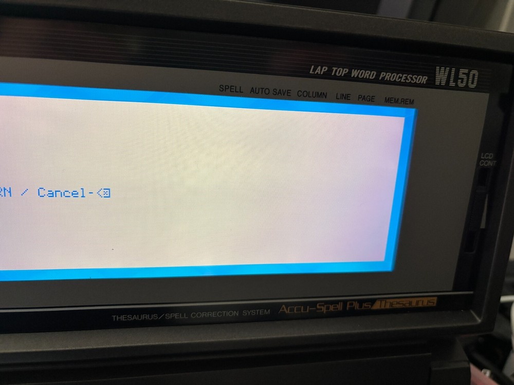 Panasonic Laptop Word Processor KX-WL50 Tested No Power Cable