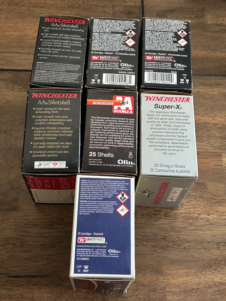 7 EMPTY 12 Ga Shotgun Shell Boxes “WINCHESTER”