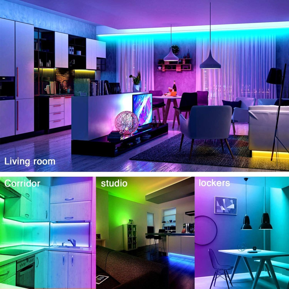 65.6 ft LED String Light with 44-Key Remote Control, Indoor/Outdoor Plug-in Mini