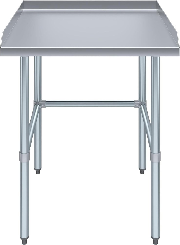 Open Base Equipment Work Table with Backsplash and Side Splashes 30x30" (LxW)