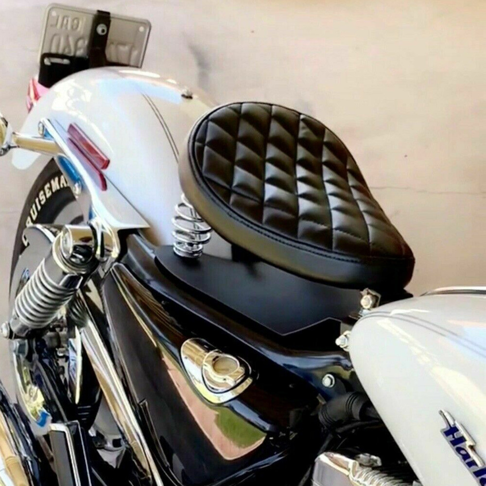 For Yamaha V-Star 250 650 950 1100 1300 Bobber Solo Seat 3" Spring Base Saddle