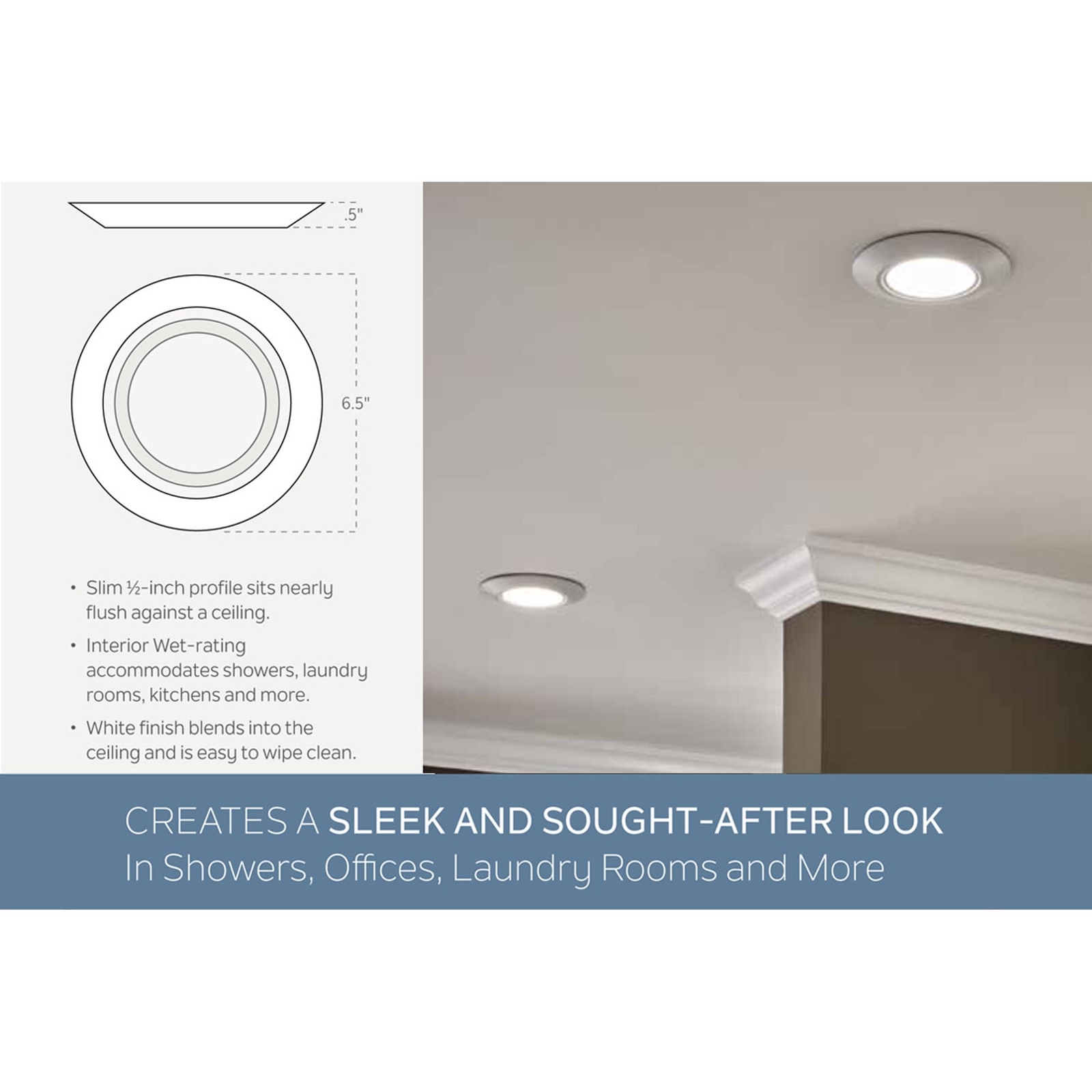 Kichler Horizon Downlight LED 3000K T24, White - 43855WHLED30T