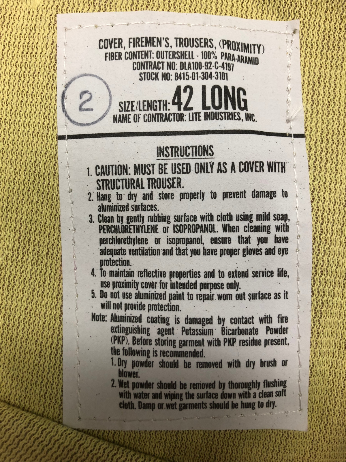 NOS Firefighter Crash-Rescue Pants & Gloves