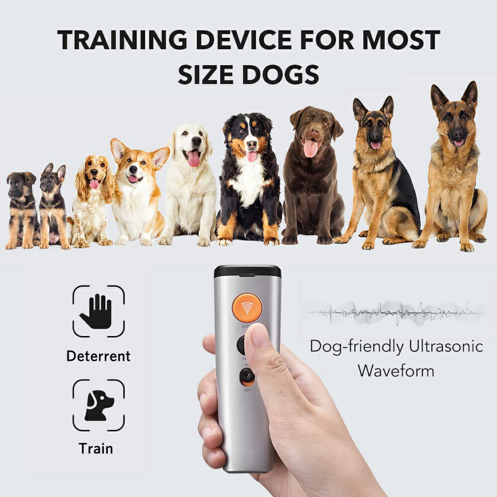 Rechargeable Dog Deterrent Device with LED Strobe Light, 25ft Range