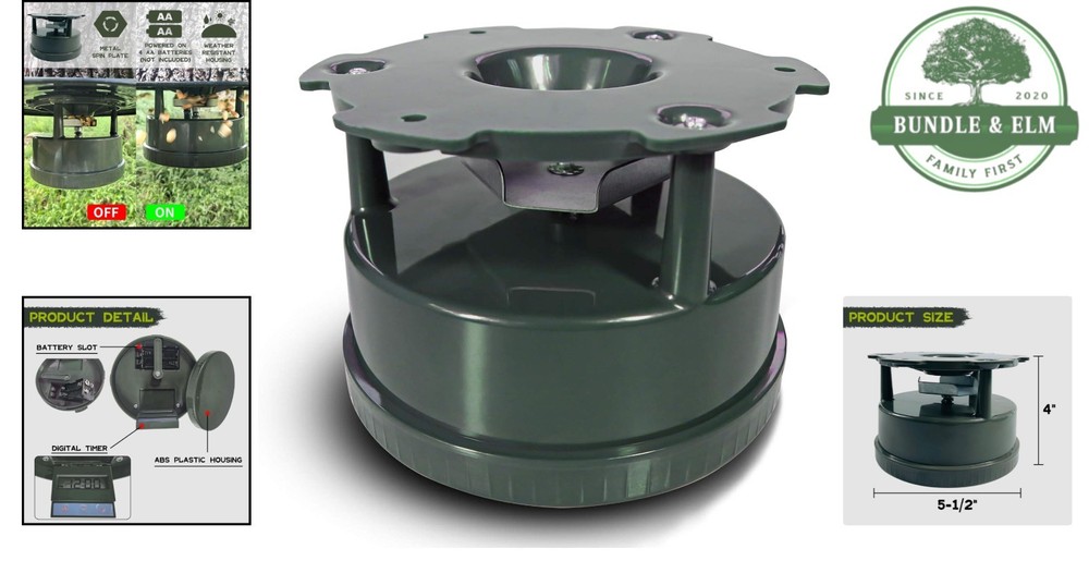 Compact Portable Deer Feeder with Digital Timer - Maximize Feeding Efficiency