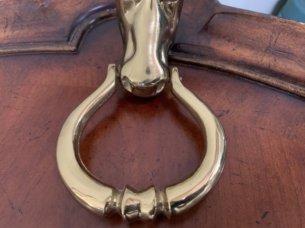 CMC Solid Brass Longhorn Steer Head Door Knocker Handle E854-2
