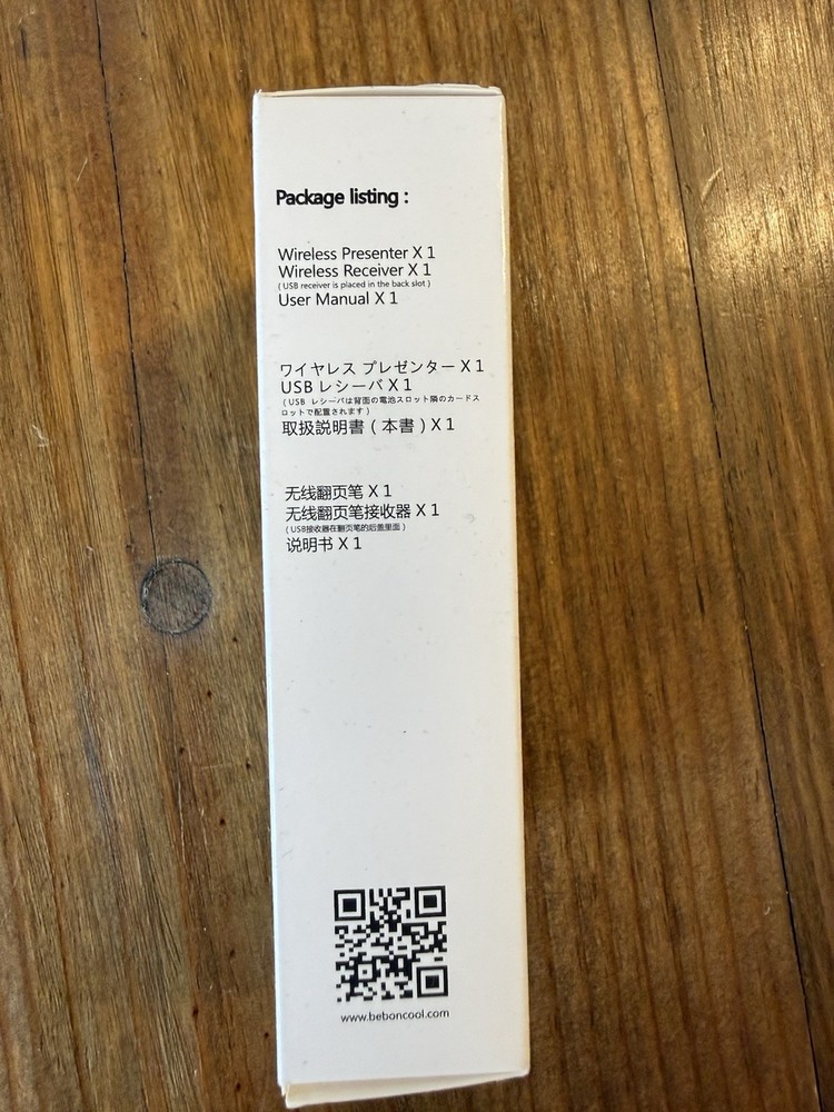 Beboncool Wireless Presenter Black Laser Pointer Clicker