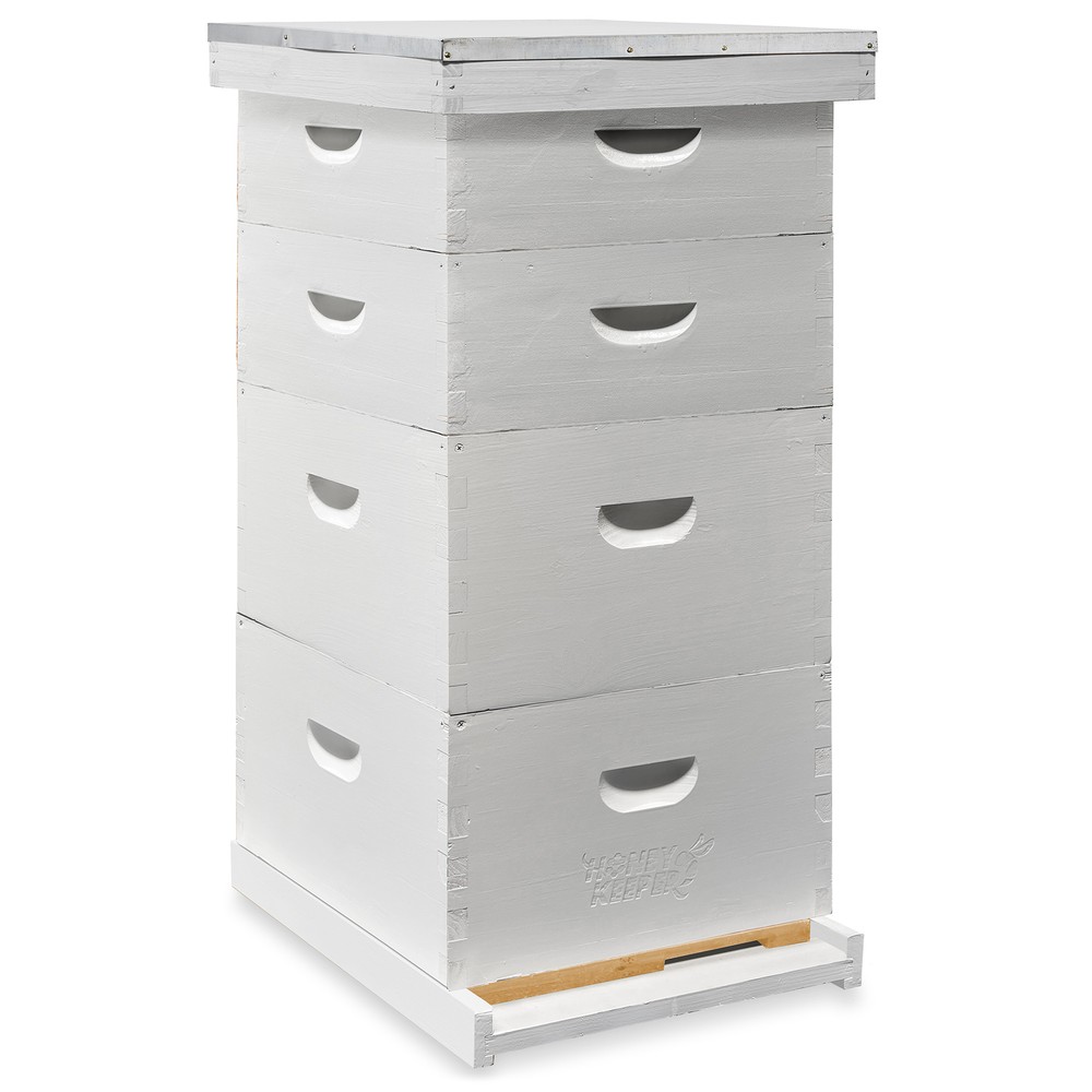Beehive Kit Fully Assembled and Painted - 10 Frame Kit, 2 Deep, 2 Medium Supers