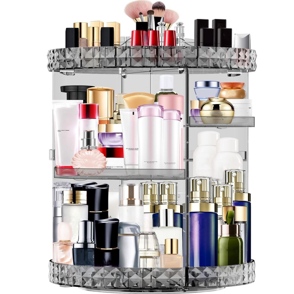 Makeup Organizer 360 Degree Rotating 7 Adjustable Layers Large Capacity Cosme...