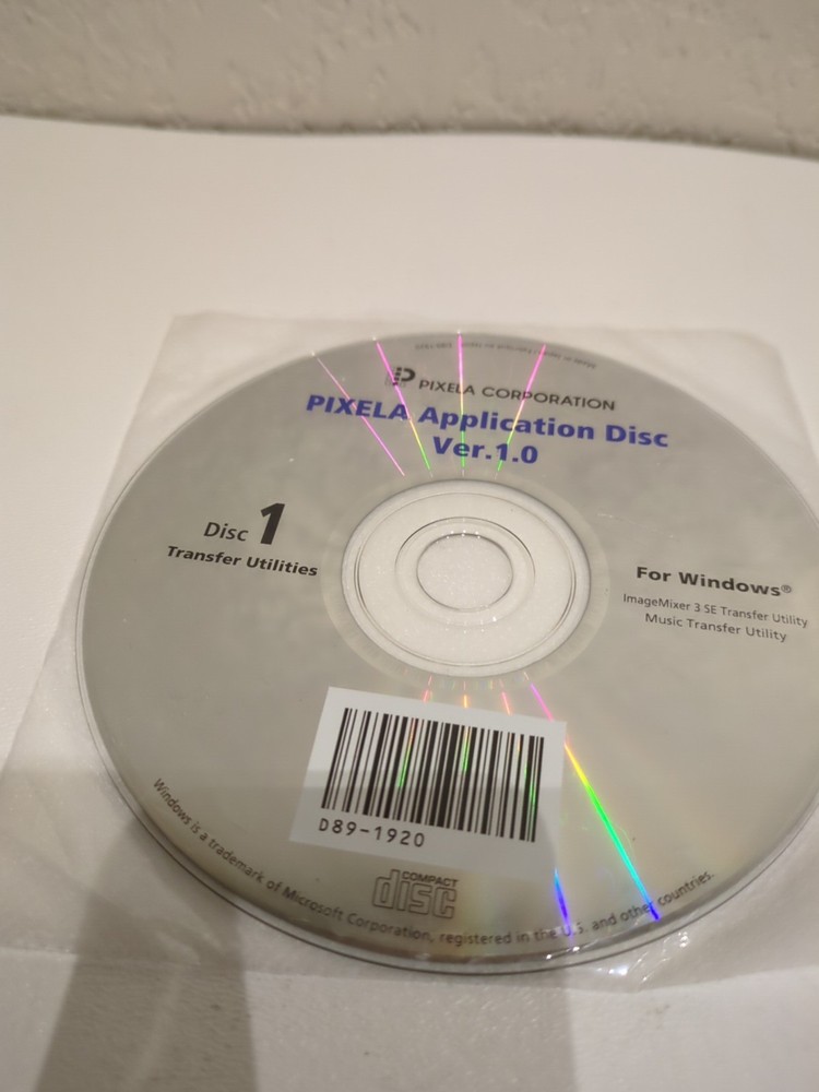 Pixela Application Disc Ver. 1.0 - Disc 1, 2 Video Tools - For Windows