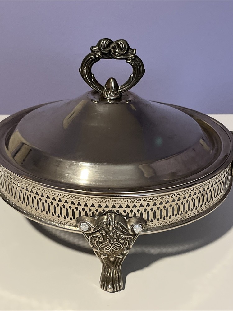 Vintage Silver Plated Server Base & Lid For Casserole Baking Serving Dish