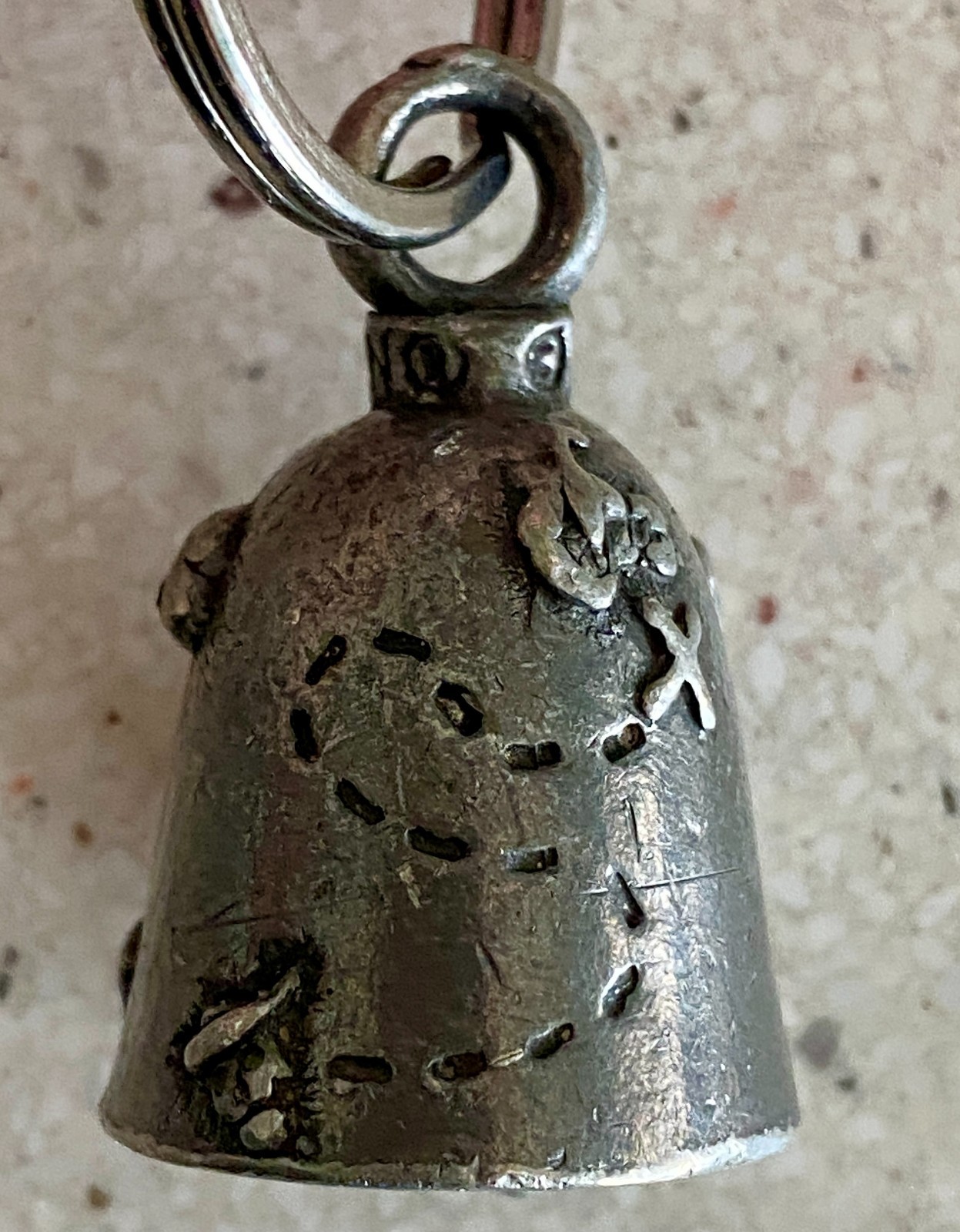 Pirate Skull Guardian Ride Bell Silver Tone Motorcycle Luck Biker