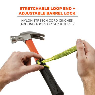3703 3-Pack Standard Lime Elastic Loop Tool Tails Ext - 15Lbs - 19767