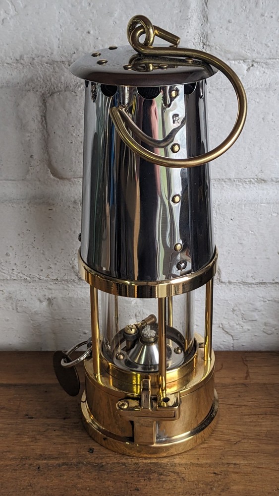 Protector Type 6 Miners Lamp with Working Relighter, Serviced + Spares #3 1977