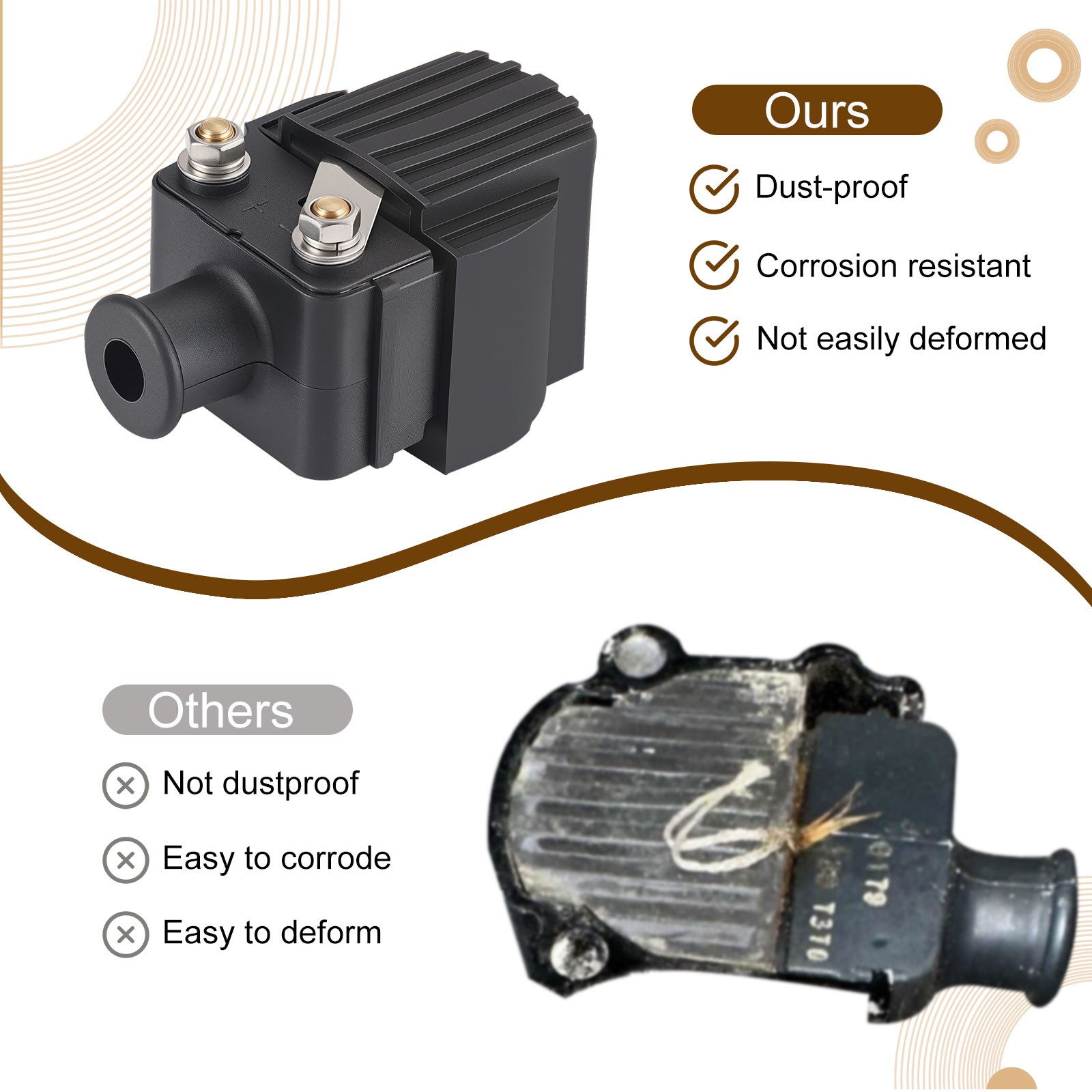 Ignition Coil 339-7370A13 339-832757A4 For Mercury Mariner 25HP Outboard Boat