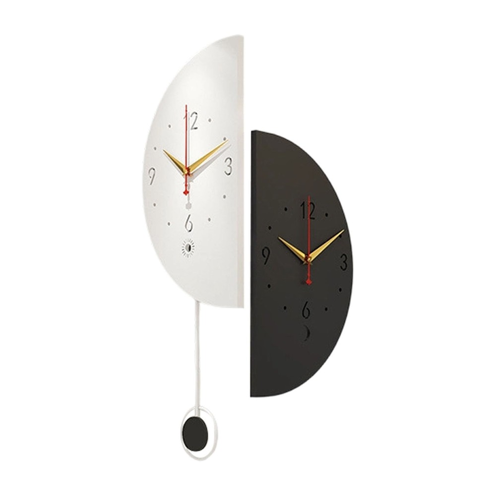 Modern Corner Clock Stylish Double Clock Induction Luminous Timer Stopwatch