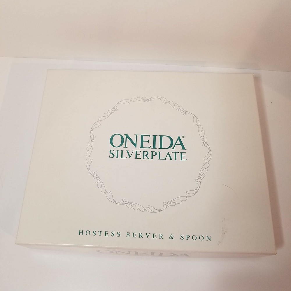 Oneida, Silverplate, Hostess Server Spoon Set Formal Dining Decor w Original Box