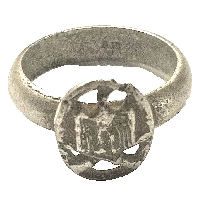 Sterling Silver WWII German Trench Art Eagle Ring