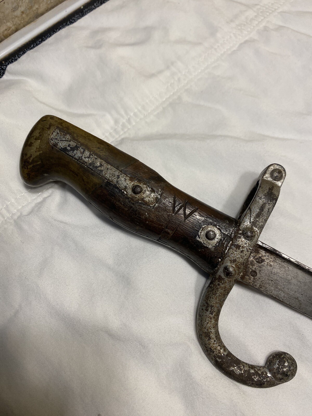 French Gras Bayonet Scabbard St Etienne 1875 Colonial Navy Anchor