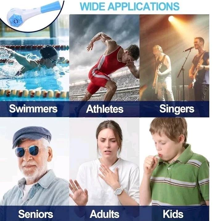 Breathing Exerciser Respiratory Trainer Lung Strength Device Portable Breather