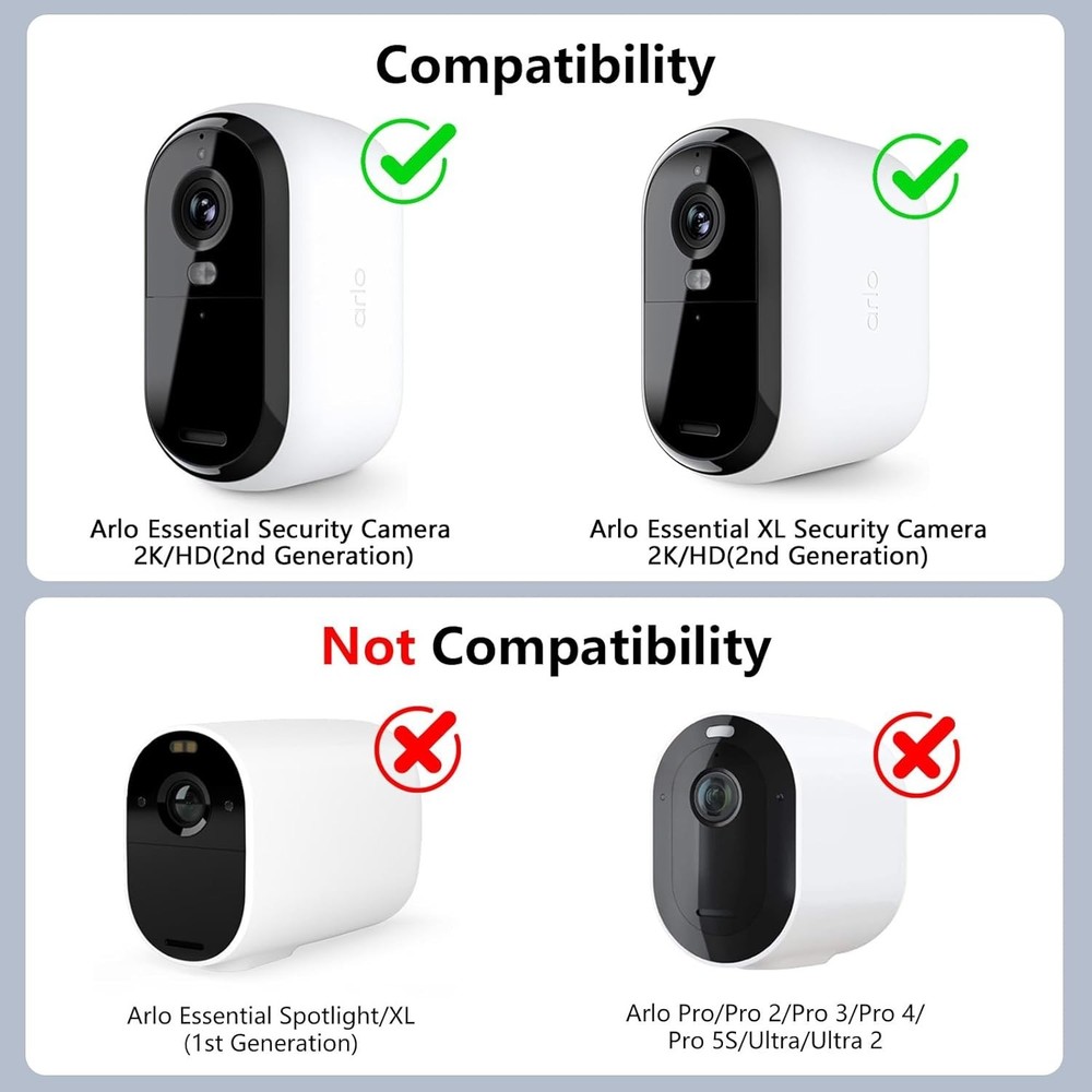 2Pack 25FT Power Cable Compatible with Arlo Essential 2K Outdoor Security Camera