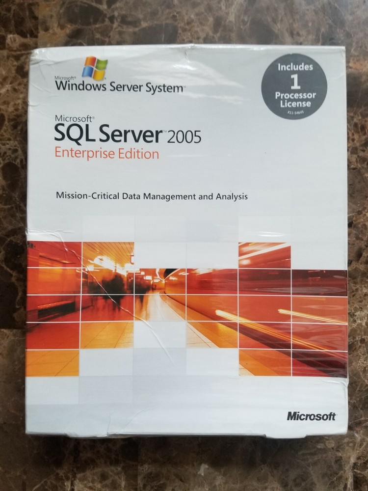 NEW SEALED Microsoft SQL Server 2005 Enterprise Edition x86 1 Processor License