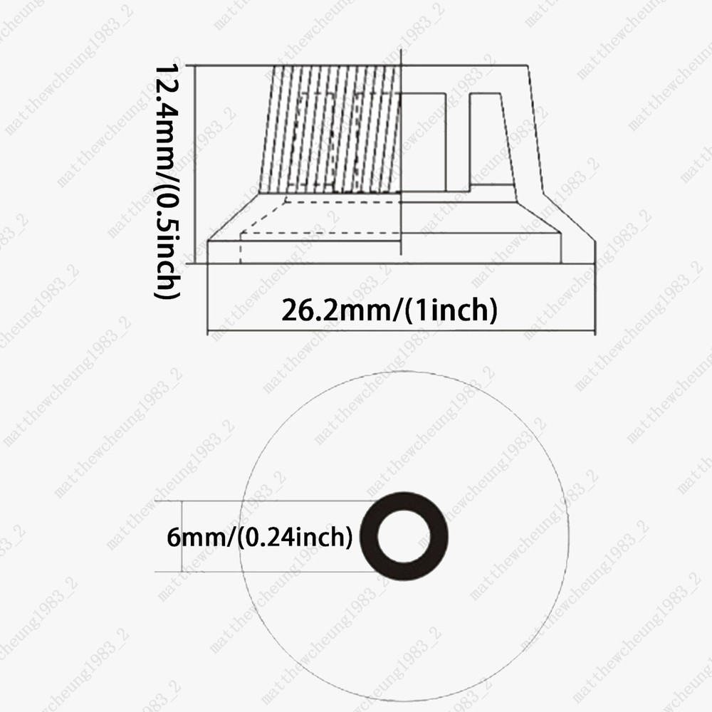 4 Pcs Black/White Electirc Guitar Control Knobs Speed Dial Knobs for Les Paul SG