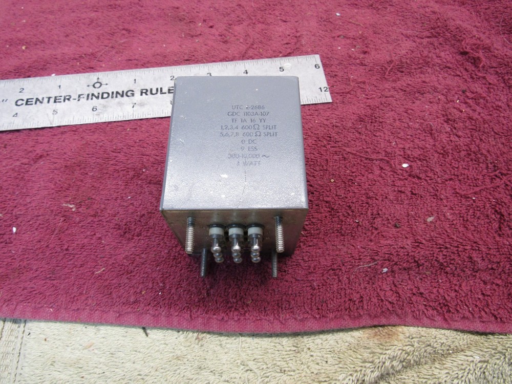 Vintage UTC E-2686 600-600 ohm split Line/Matching transformer 1 WATT