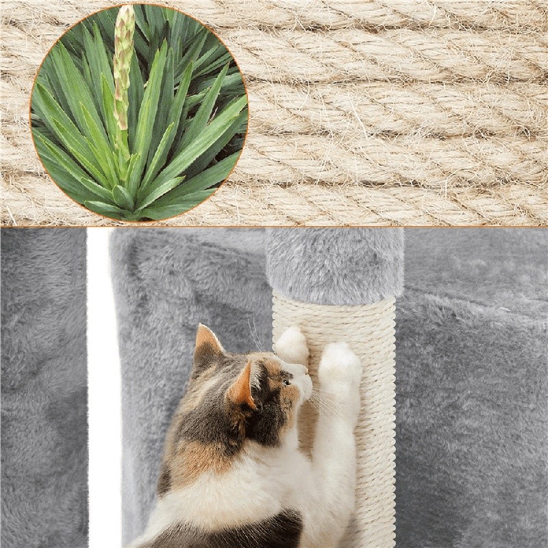 Multifunctional Cat Tree Tower Scratching Post Condo Nest Multi-Level Activity