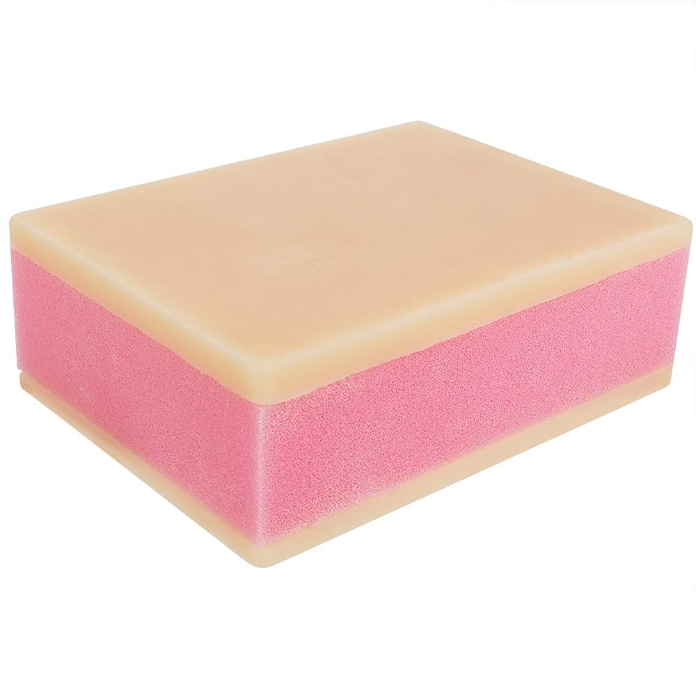 2 Pack Silicone Sponge Human Skin Injection Pad Training Model, Nurse Student...