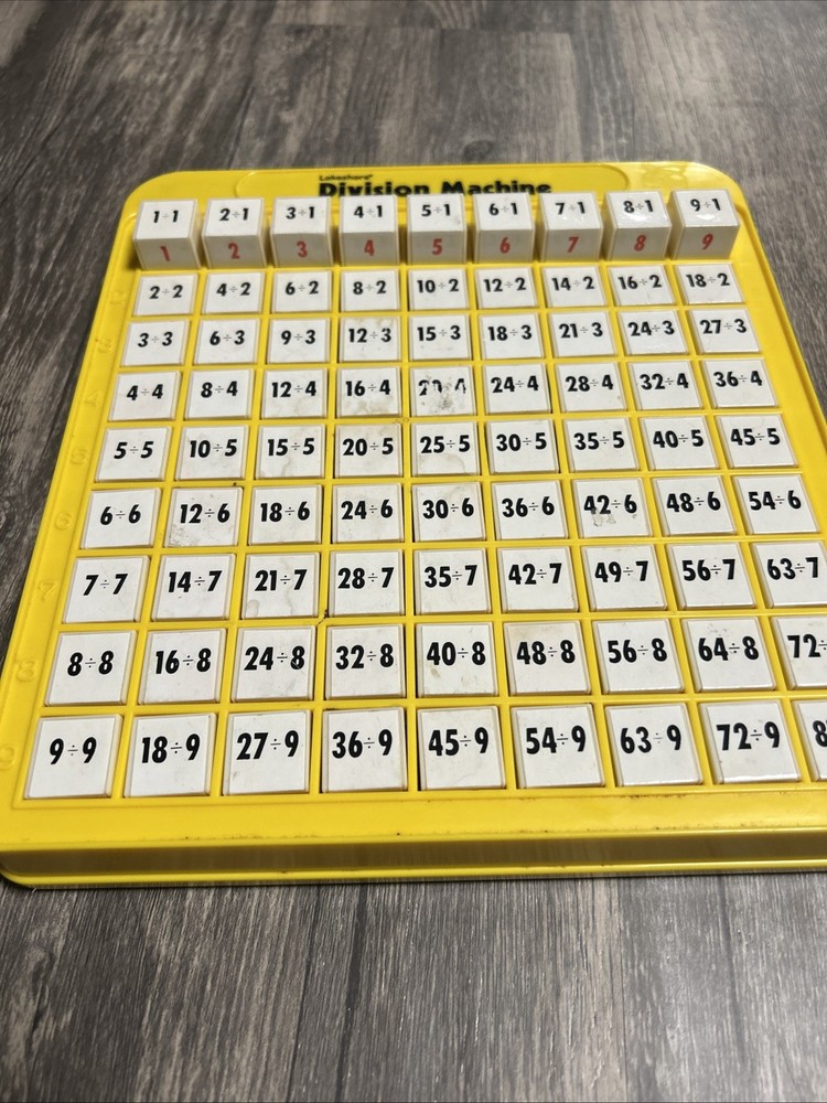 Lakeshore DIVISION MACHINE Teaching Math School Learning Toy Yellow