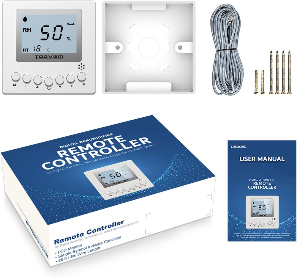 Baseaire Dehumidifier Remote Controller for Digital Humidity, Temperature, Adapt