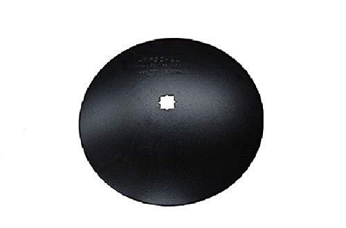 16" Smooth Disc Harrow Blade Dual-Punched 7/8" Sq x 1" Rd 11 Gauge 3 MM Thick