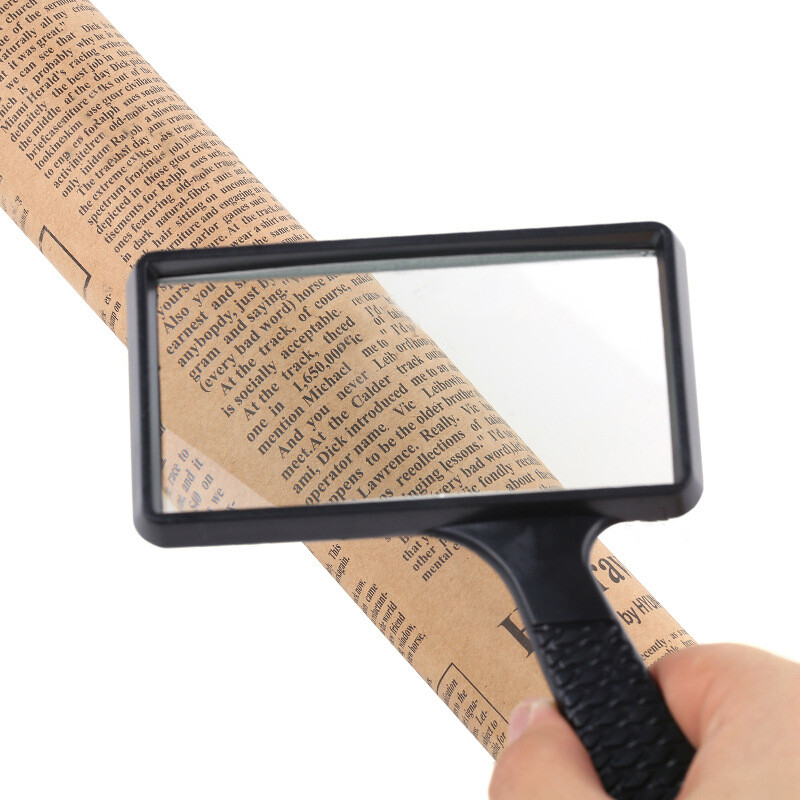 5X Rectangular Hand Magnifying Glass for Reading