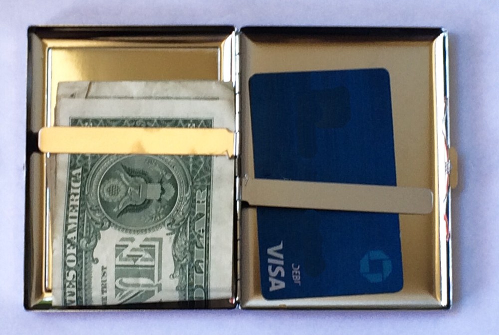 Skeleton Devil Cigarette Case Wallet Business Card Holder